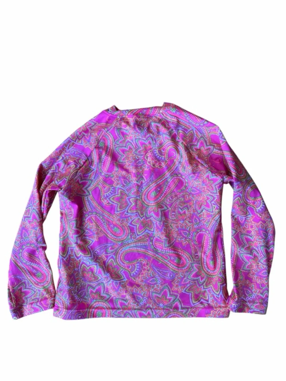 Coolibar Bright Pink‎ Colorful Paisley Rashguard Top Size 2T UPF protection